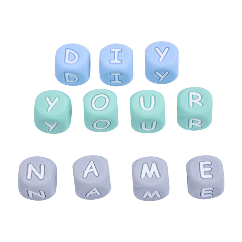 Wholesale 12MM 10PCS Food Grade Alphabet Number Silicone Beads